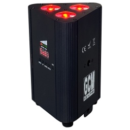 tacho Par led de estructuras Con bateria 3 LED x 10W RGBW GCM Pro Line LPB-0310