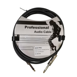 Cable Plug 1/4 a Plug 1/4 MONO Negro 3 Metros Gcm Pro