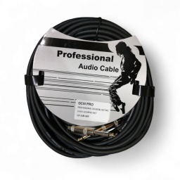 Cable Plug 1/4 a Plug 1/4 MONO Negro 9 Metros Gcm Pro