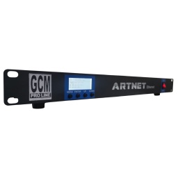 Interfaz Art-Net a DMX de 8 puertos con doble salida Ethernet y pantalla LCD