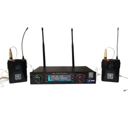 Sistema de dos Micrófonos de vincha Inalámbrico Digital True Diversity - GCM GS-3302