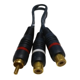Cable Adaptador RCA tipo Y - 1 macho a 2 hembras  RCA-1M2H