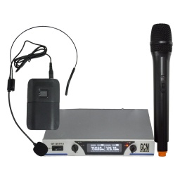 Microfonos inalambricos doble de mano y vincha GT-207HS GCM DjLine