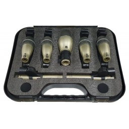Kit de bateria 7 piezas completo con valija y clamps KIT-SMK7