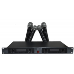 Kit 4 Micrfonos Inalambricos mano UHF x 4 Profesional Gcm Pro