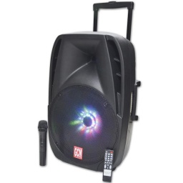 Caja Bafle Activo 15 G16K 6000W PMPO USB BT Bateria LED FM