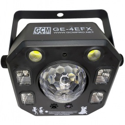 Efecto LED 4 en 1  Audiorritmico LED RGBW Laser RG Flash UV GCM Pro GE-4EFX