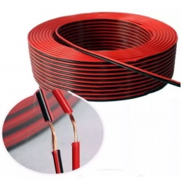 Cable Polarizado 2 x 1mm rojo y negro bobina 100 metros para instalaciones