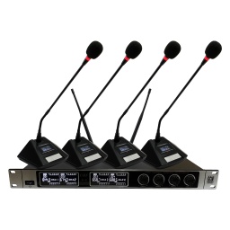 Kit de 4 microfonos de conferencia Inalambricos GCM Pro CONF4