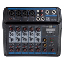Mixer/Consola 6 canales + alimentacion por USB - GMA-A6 GCM DJ LINE