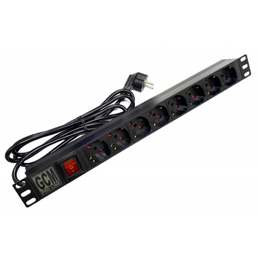 Zapatilla PDU distribuidor Rackeable 8 tomas GCM Pro Line 4000W