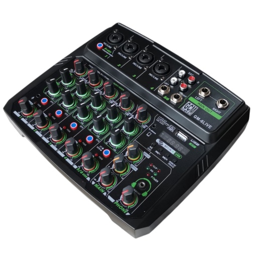 Consola 4 canales con tarjeta de sonido integrada GM-6LIVE