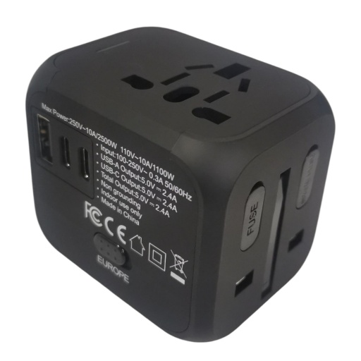 Adaptador Universal todo en uno 110 a 250V 2500W