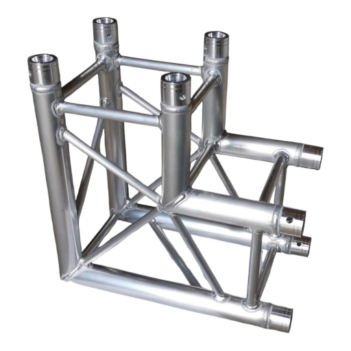 Esquinero adaptador para Cercha / Truss cuadrada 30cm 100% Metal reforzado GCM GT-30-4-2P