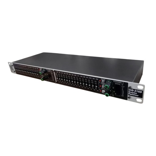 Ecualizador Grafico Profesional 2 canales 15 bandas GCM Pro Line GQ-215D