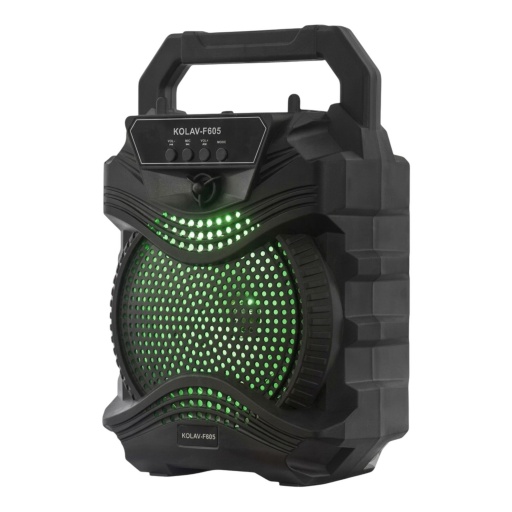 PARLANTE PORTATIL 6.5" FM USB BLUETOOTH LED KOLAV-F605