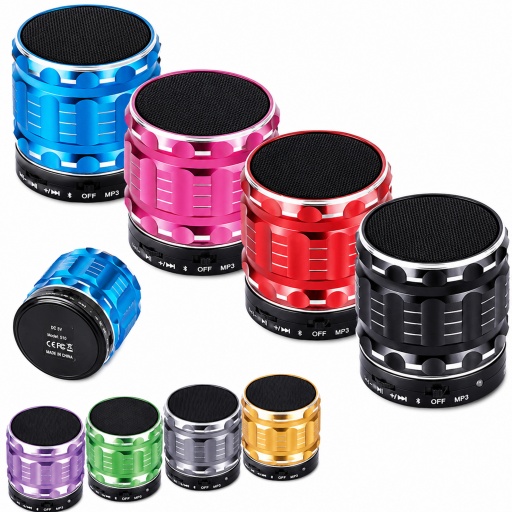 Mini Parlante Portátil LED SD FM Bluetooth MMS-1 OFERTA