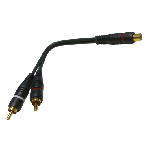 Cable Adaptador RCA Y - 2 Machos a 1 Hembra RCA-2M1H
