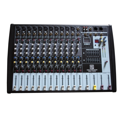 Consola/Mixer 12 canales + entrada USB - GMA-1208U GCM DJ LINE
