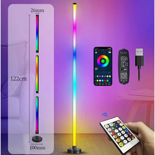 Barra tubo LED RGB 120cm audioritmica con control romoto + BT RGB-BAR