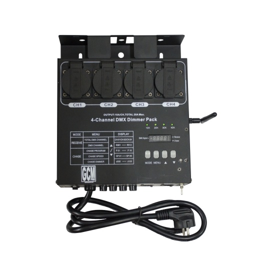 Dimmer Pack de Luces INALAMBRICO 4 Entradas GM-075 Gcm Pro