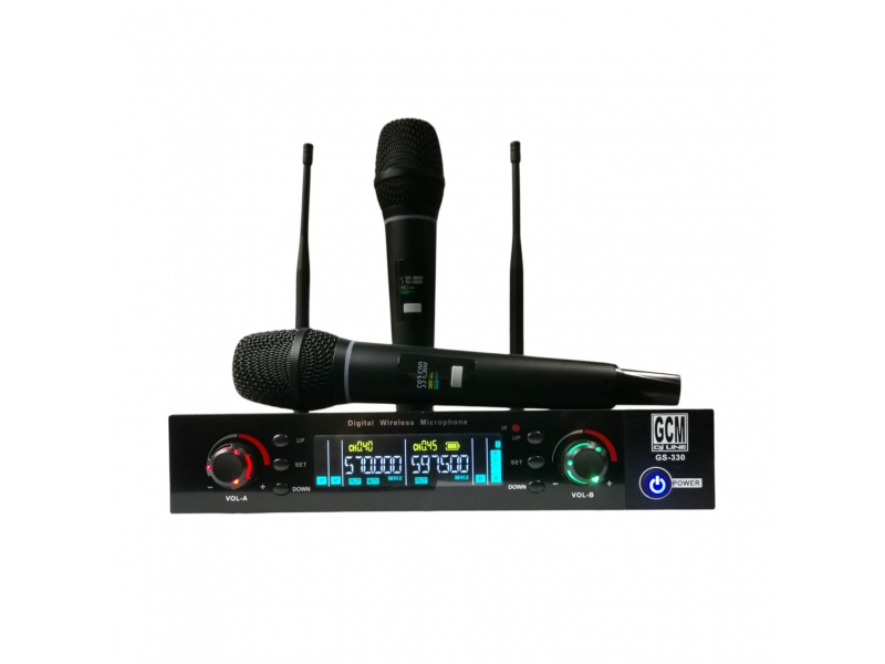 Sistema de dos Micr�fonos de Mano Inal�mbrico Digital True Diversity - GCM GS-330