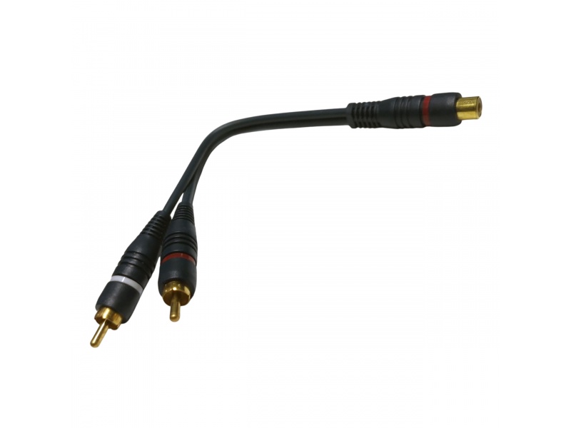 Cable Adaptador RCA Y - 2 Machos a 1 Hembra RCA-2M1H